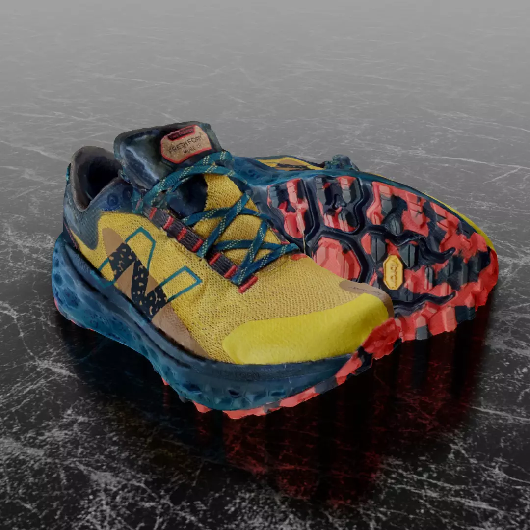 NEW BALANCE X More Trail V2 Harvest Gold 3D SHOES Low-poly 3D model_0