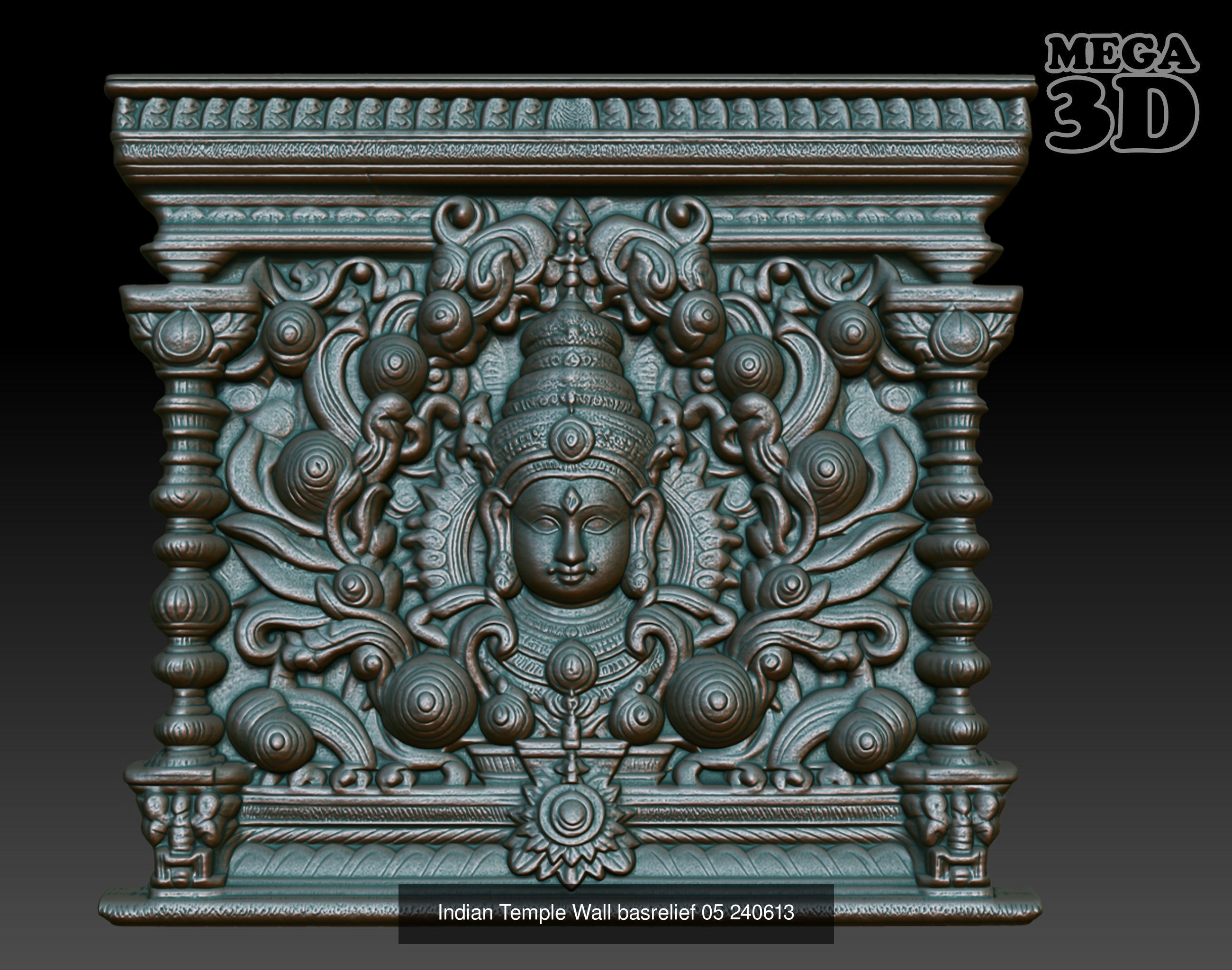 Indian Temple Wall basrelief Pack 240613 3D Model Collection_5