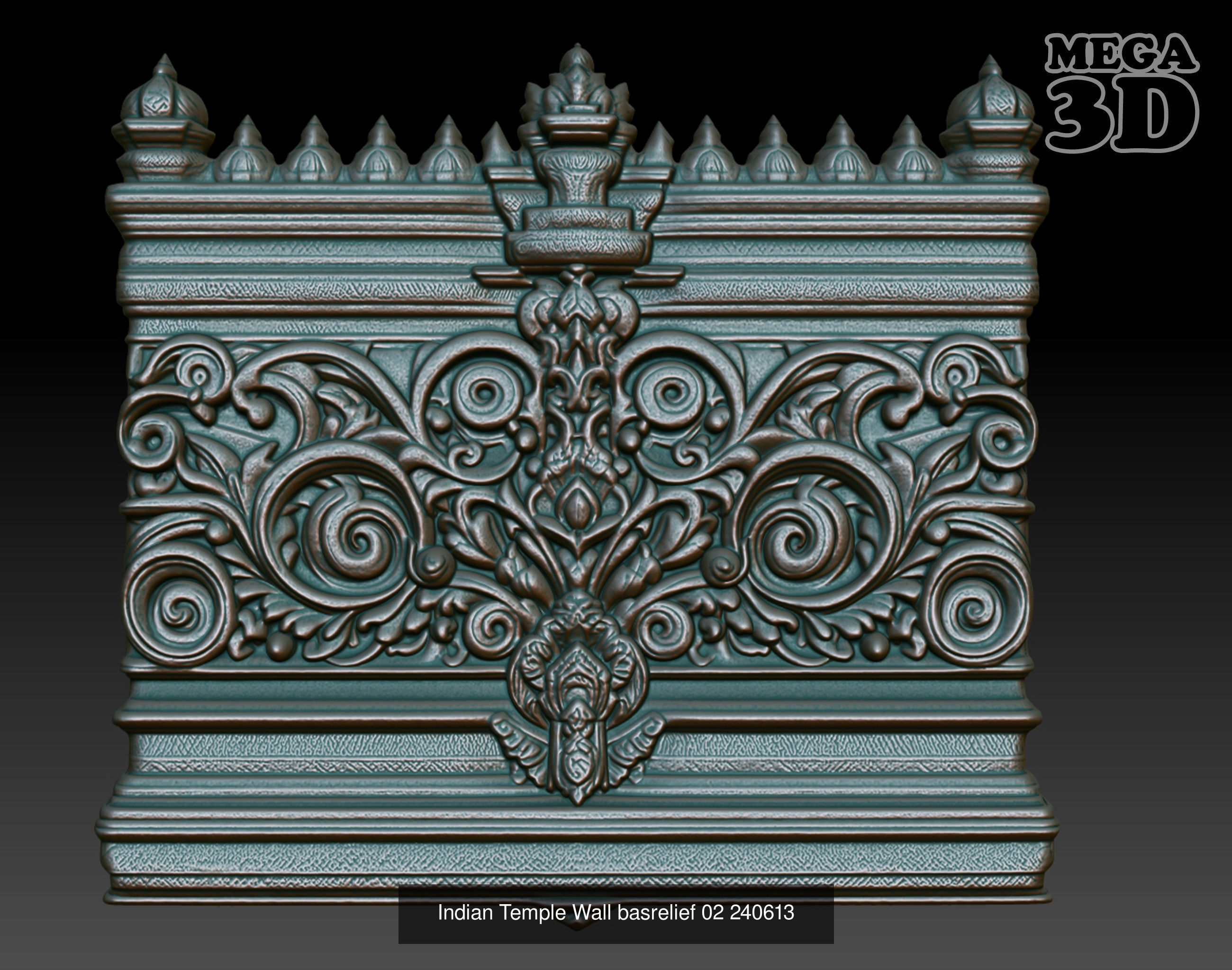 Indian Temple Wall basrelief Pack 240613 3D Model Collection_8