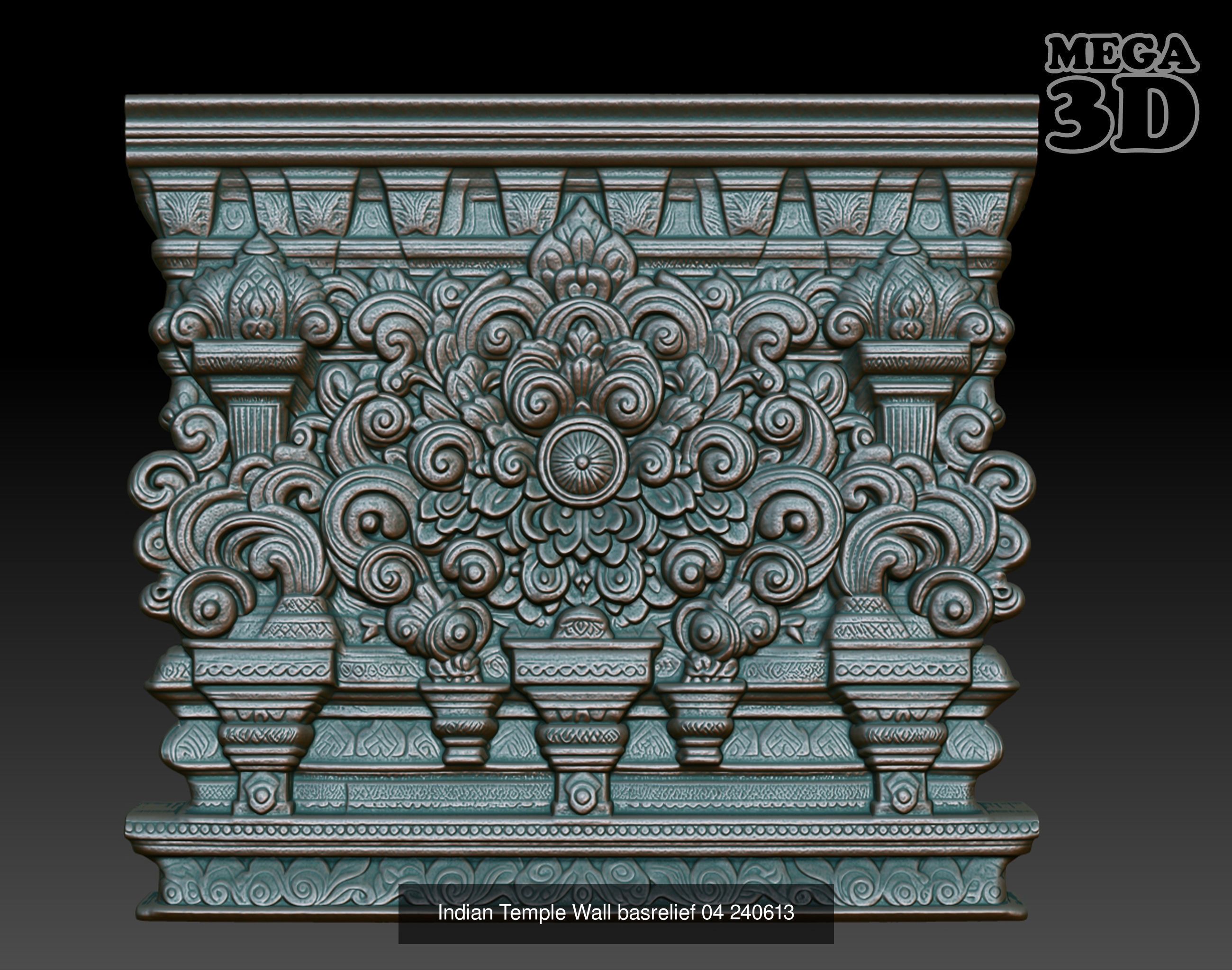 Indian Temple Wall basrelief Pack 240613 3D Model Collection_6