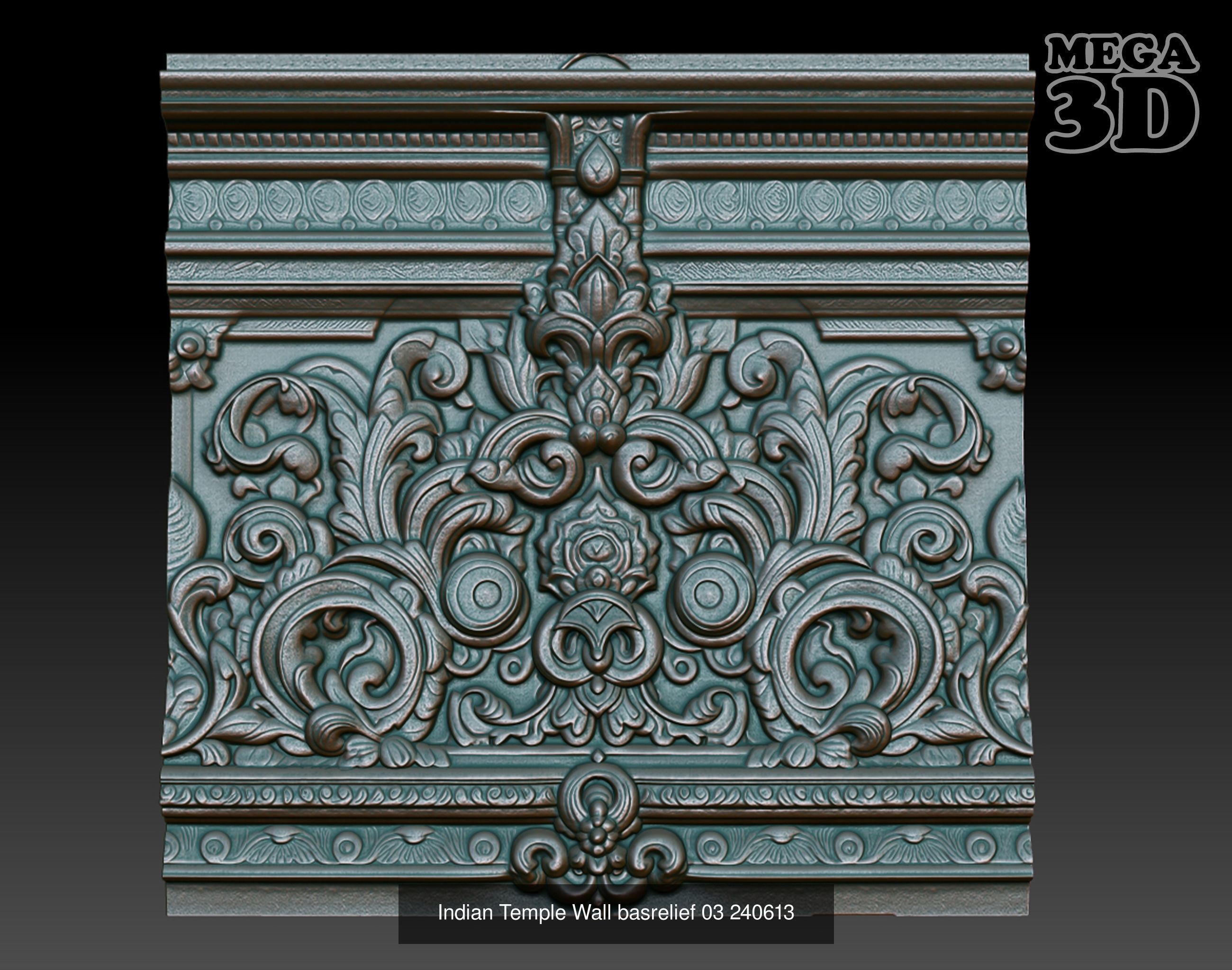 Indian Temple Wall basrelief Pack 240613 3D Model Collection_7