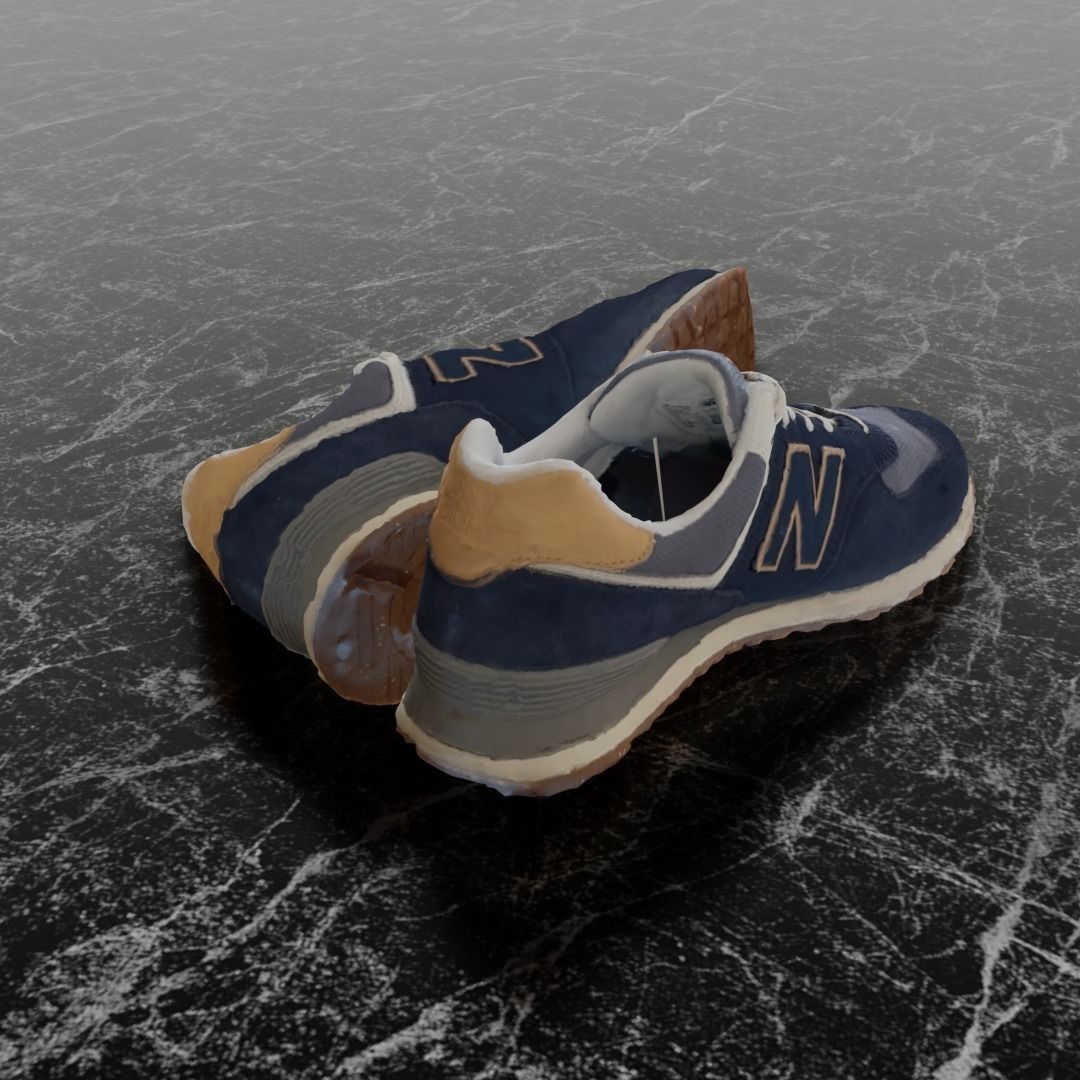 NEW BALANCE ML 574 AB2 3D SHOES Low-poly 3D model_5