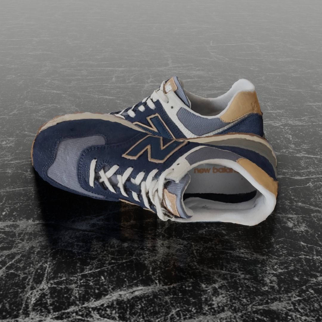 NEW BALANCE ML 574 AB2 3D SHOES Low-poly 3D model_7