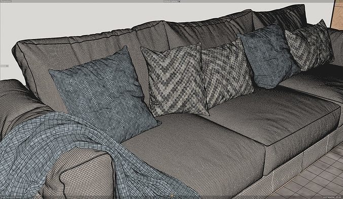Living Room Interior Scene for Cinema 4D and Redshift Render  3D model 6