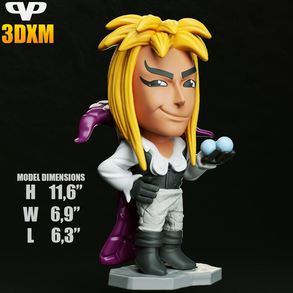 Jareth Labyrinth Chibi STL for 3D Printing ChibiSTL 3DXM 3D print model_5