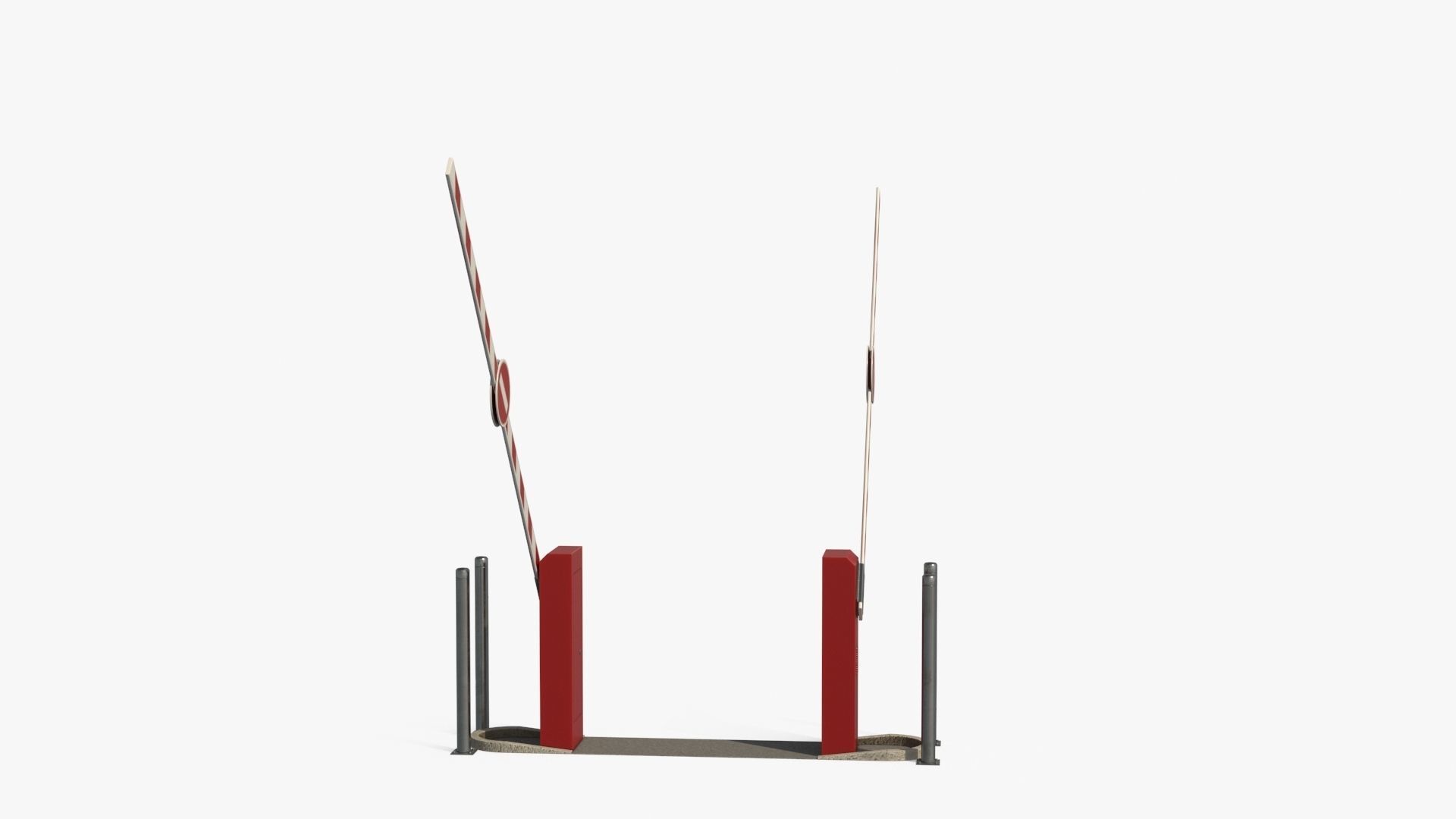 Security Barrier Low-poly 3D model_9