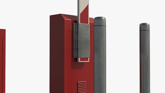 Security Barrier Low-poly 3D model 5