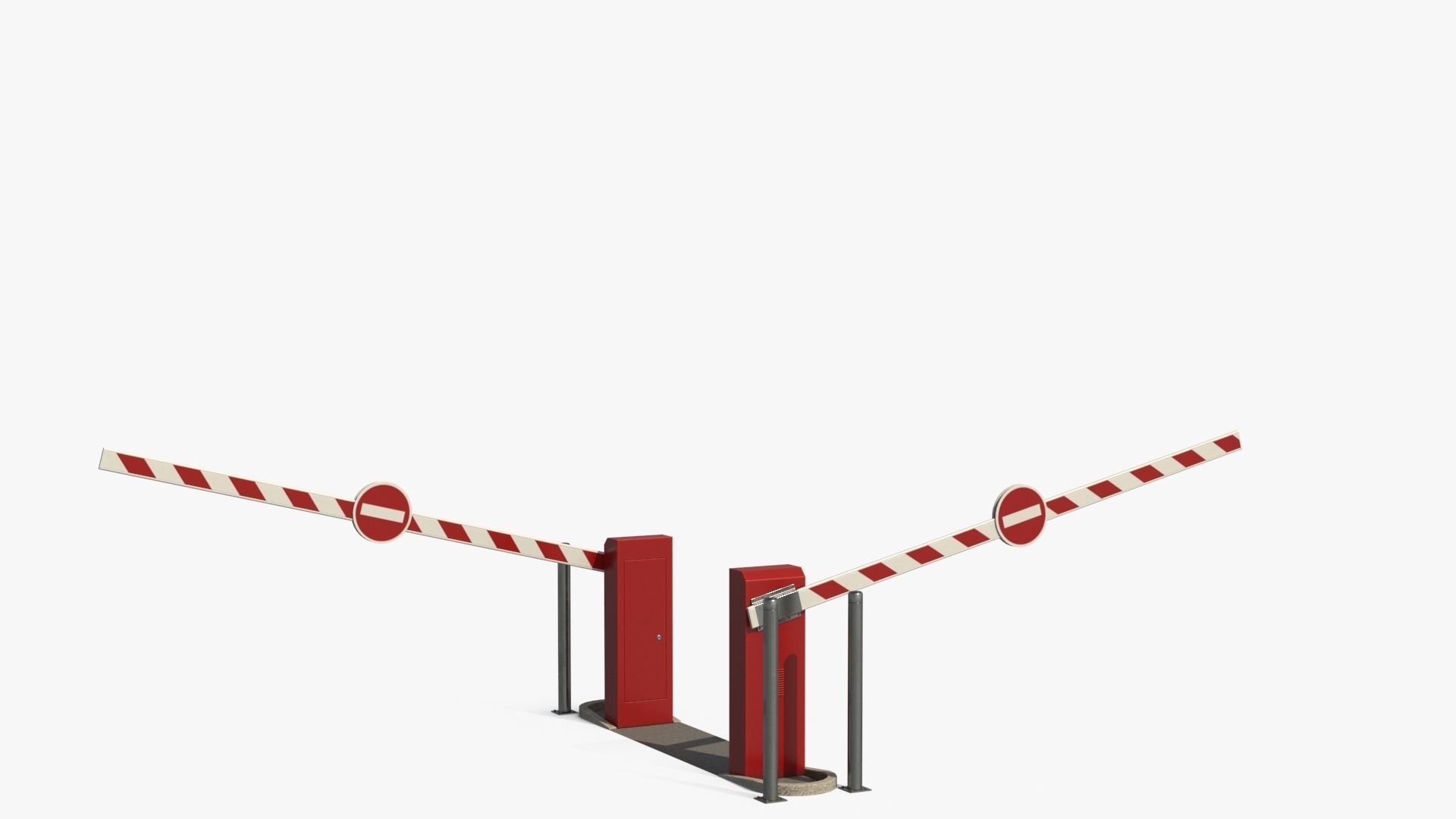 Security Barrier Low-poly 3D model_8