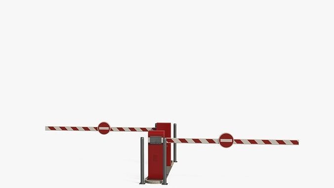 Security Barrier Low-poly 3D model 2