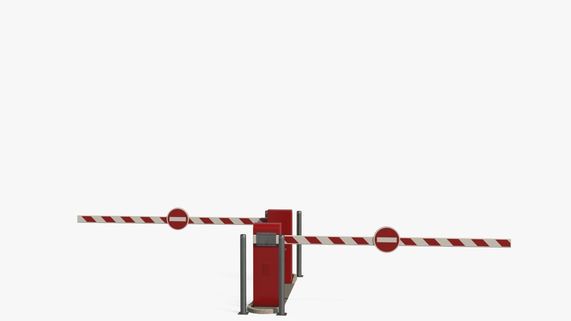 Security Barrier Low-poly 3D model_2