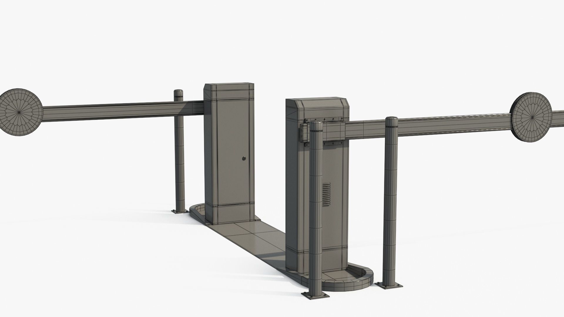 Security Barrier Low-poly 3D model_13