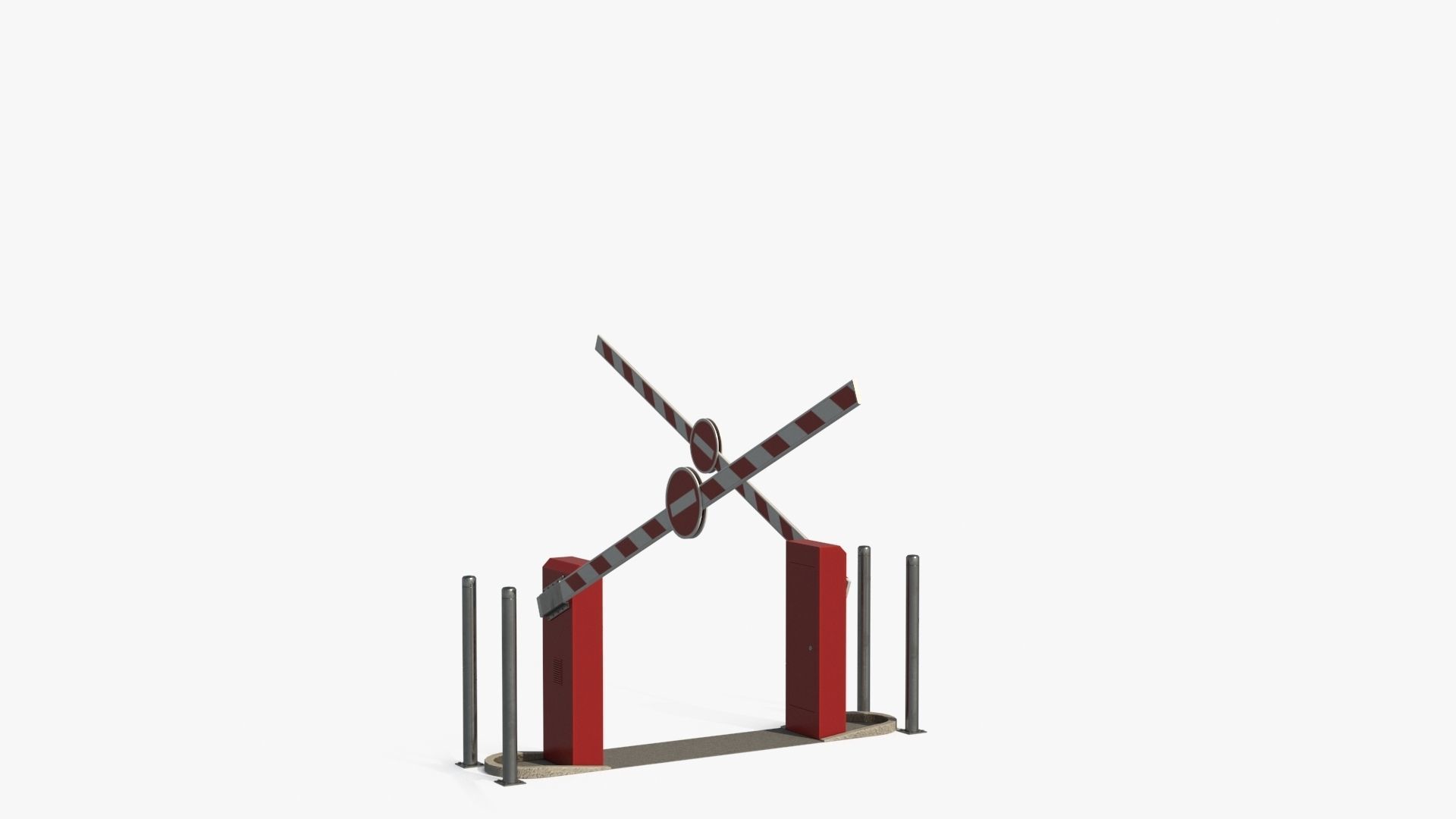 Security Barrier Low-poly 3D model_12