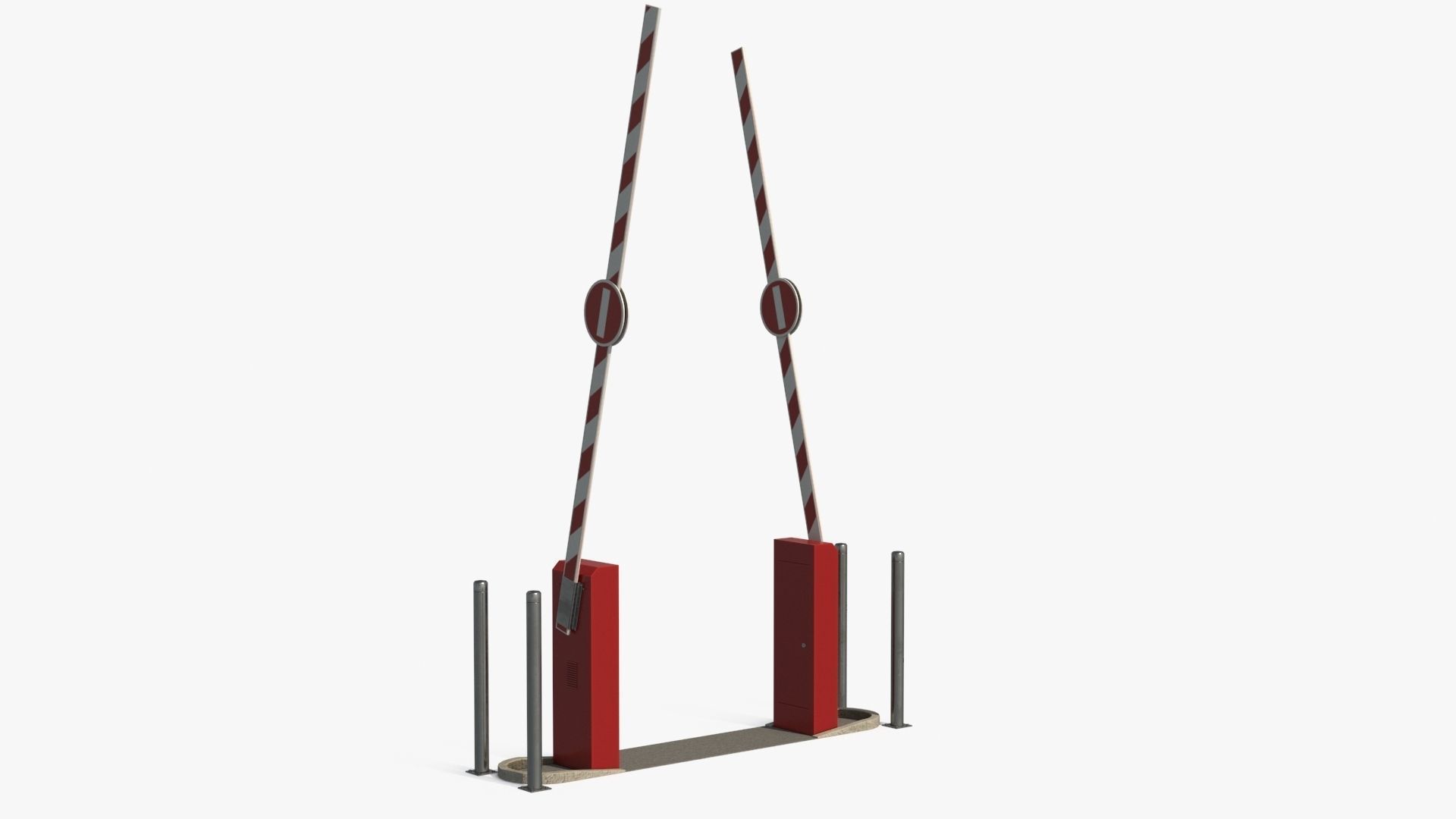 Security Barrier Low-poly 3D model_10