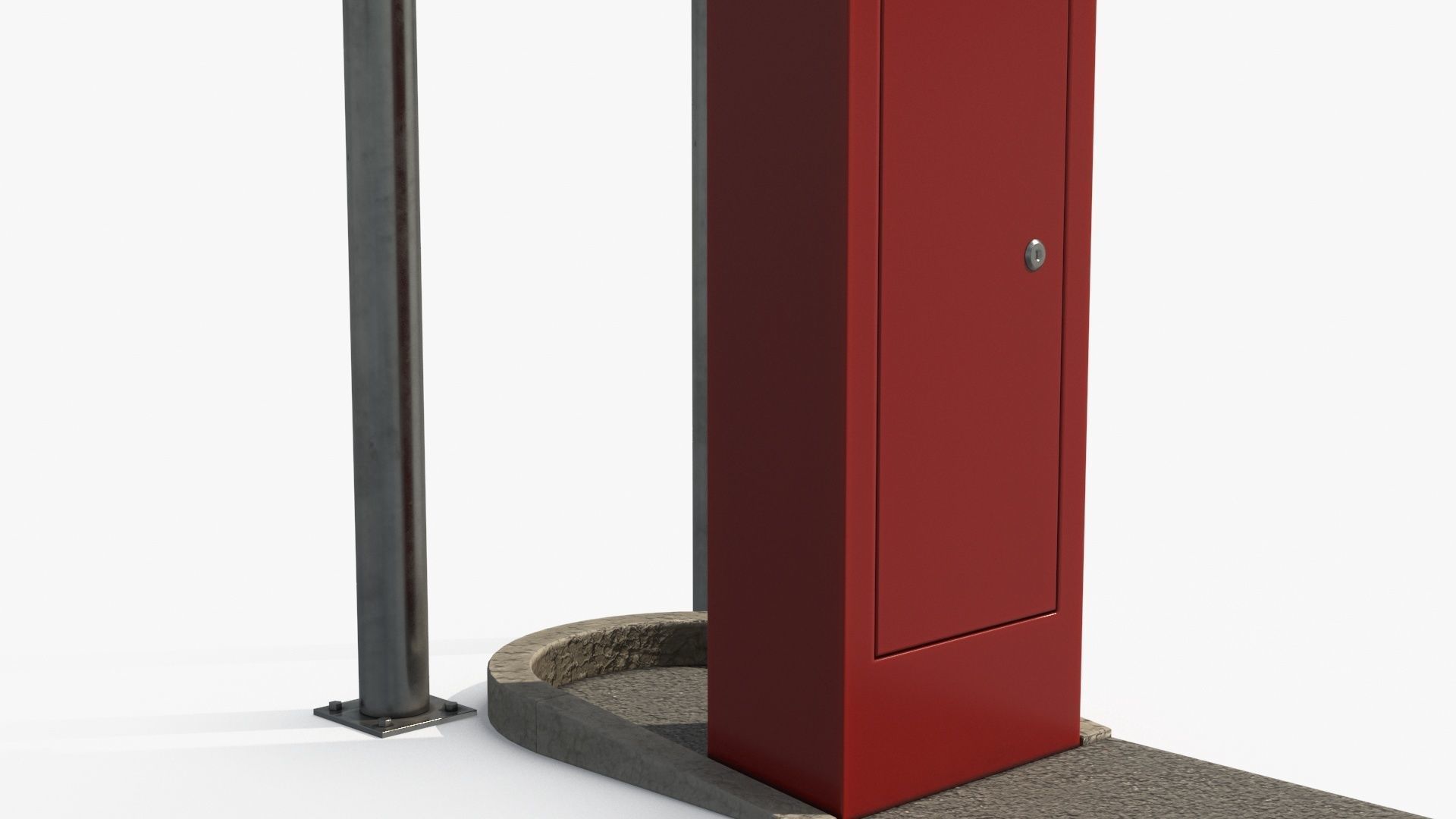 Security Barrier Low-poly 3D model_6