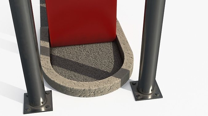 Security Barrier Low-poly 3D model 4