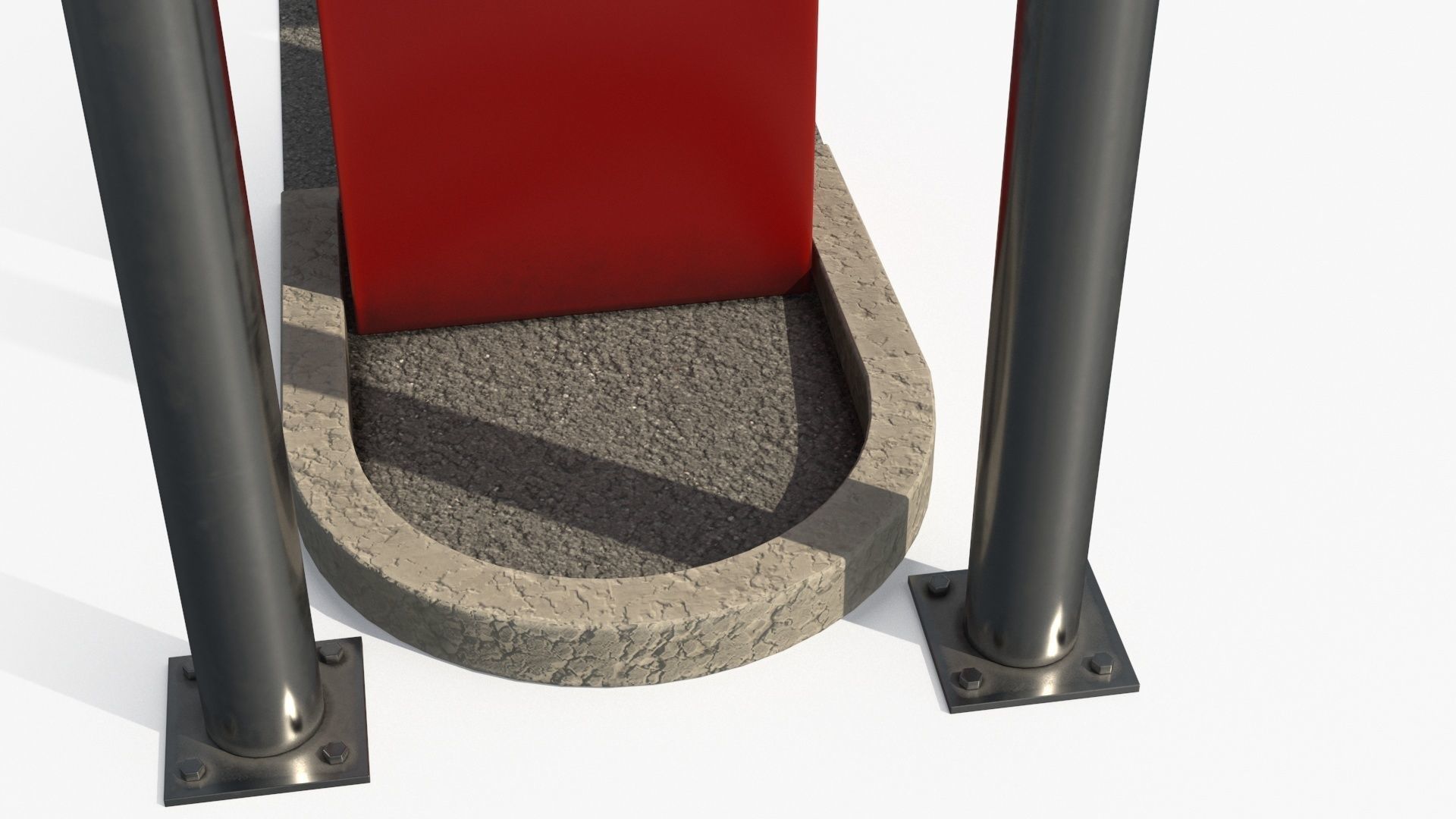 Security Barrier Low-poly 3D model_4