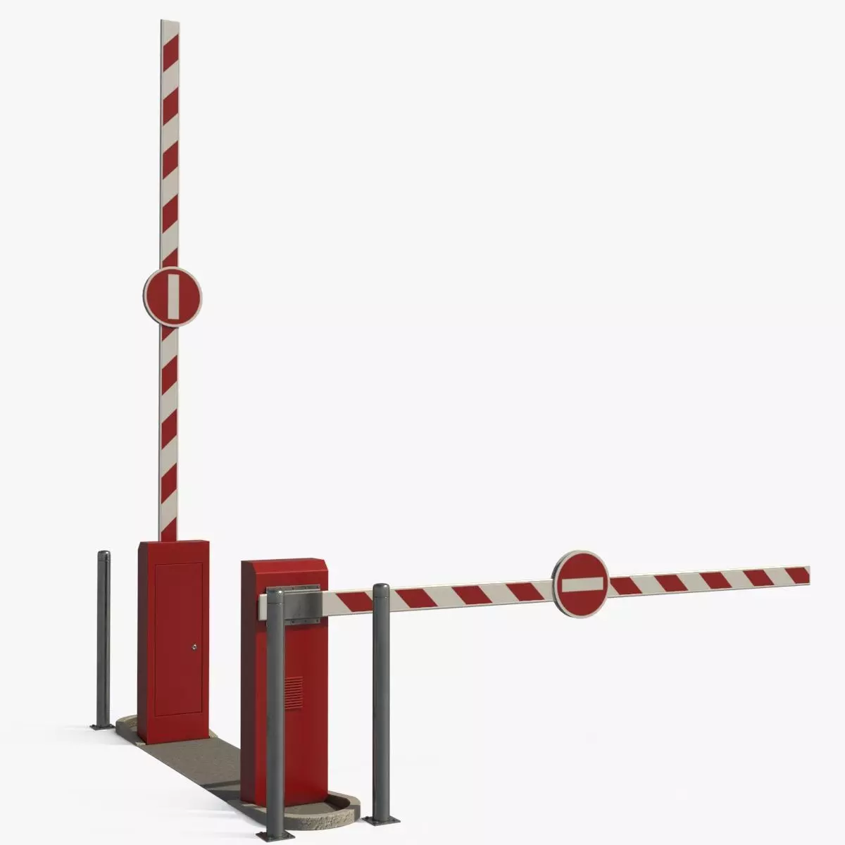Security Barrier Low-poly 3D model_0