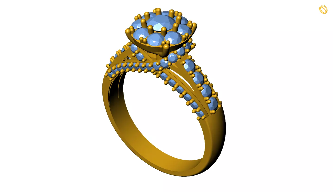 Diamond Ring 3D print model_0