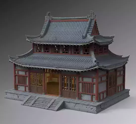 Temple 3D print model