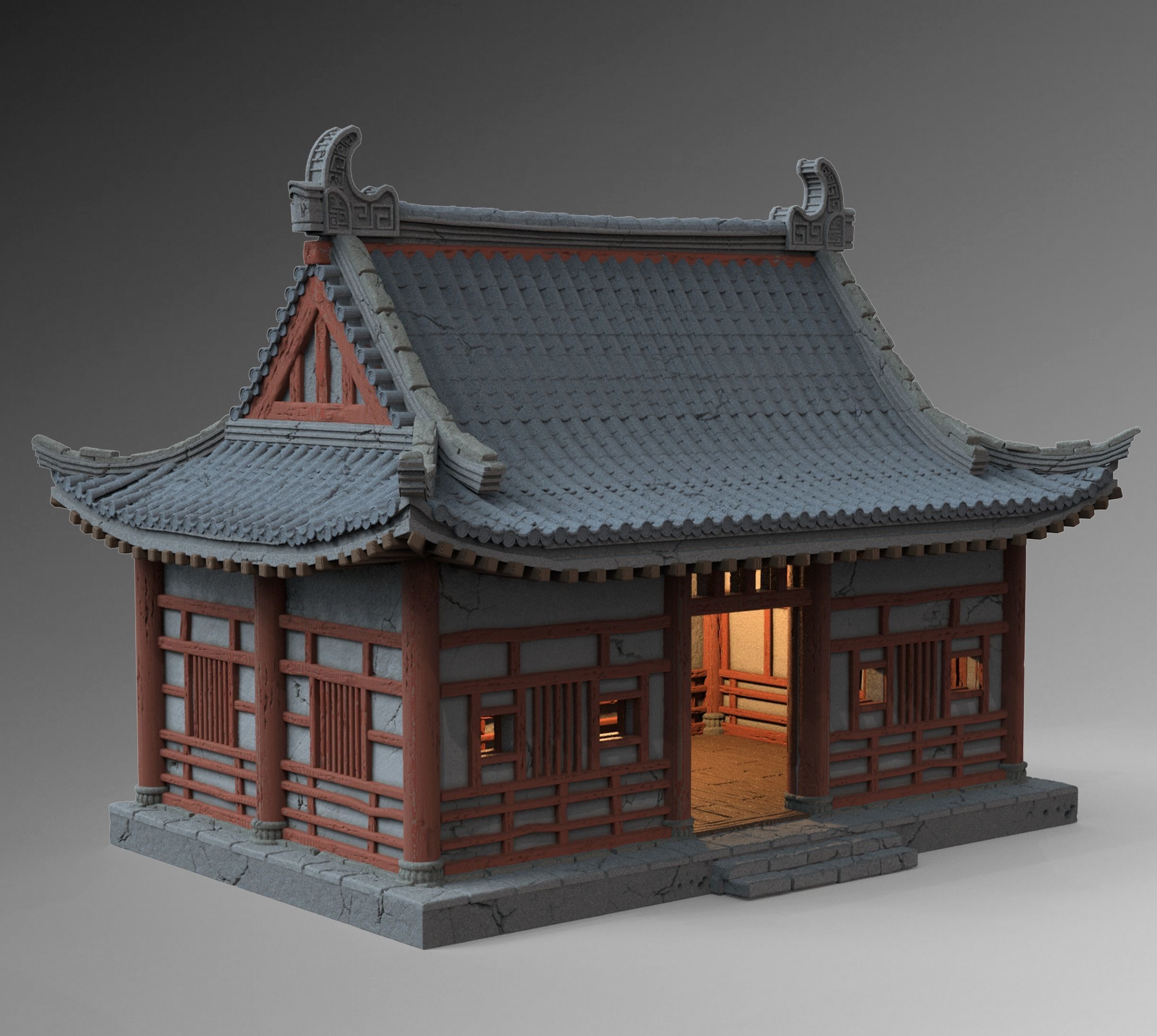 Small Temple 3D print model_3