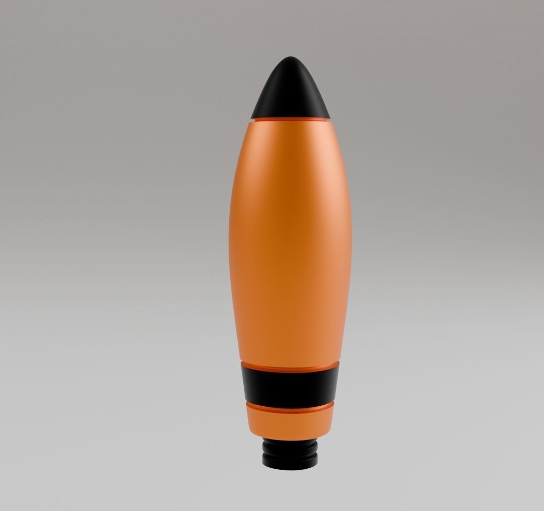 The rocket Free low-poly 3D model_5