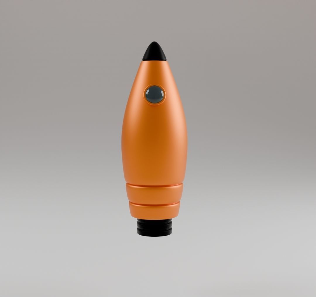 The rocket Free low-poly 3D model_7