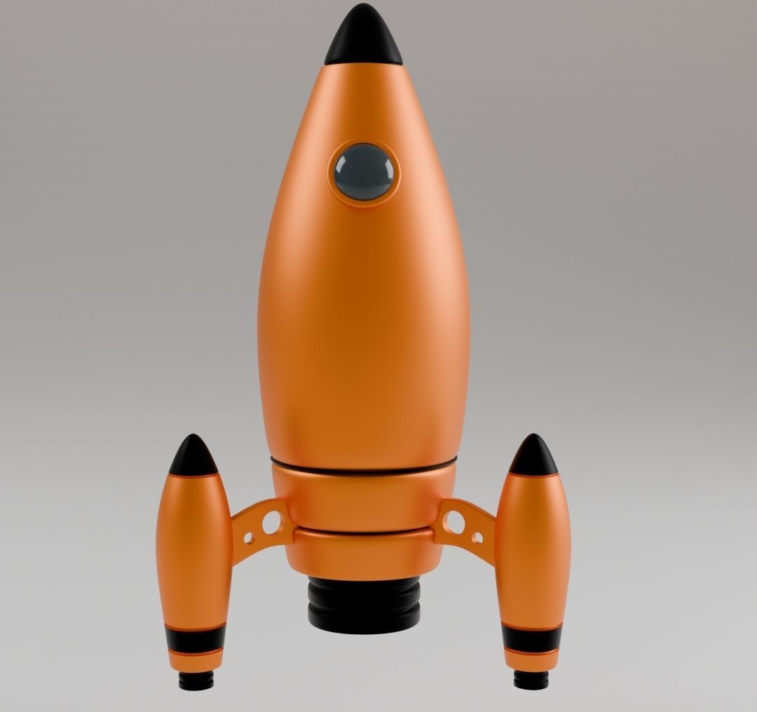 The rocket Free low-poly 3D model_2