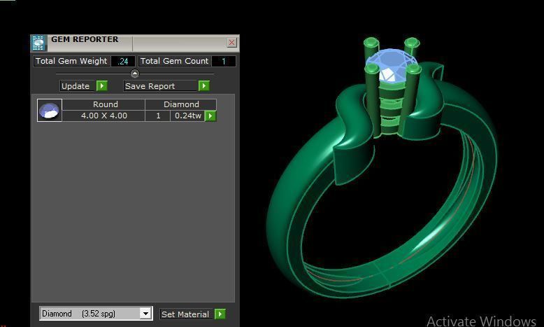 solitair ring  3D print model_16