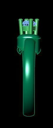 solitair ring  3D print model_12