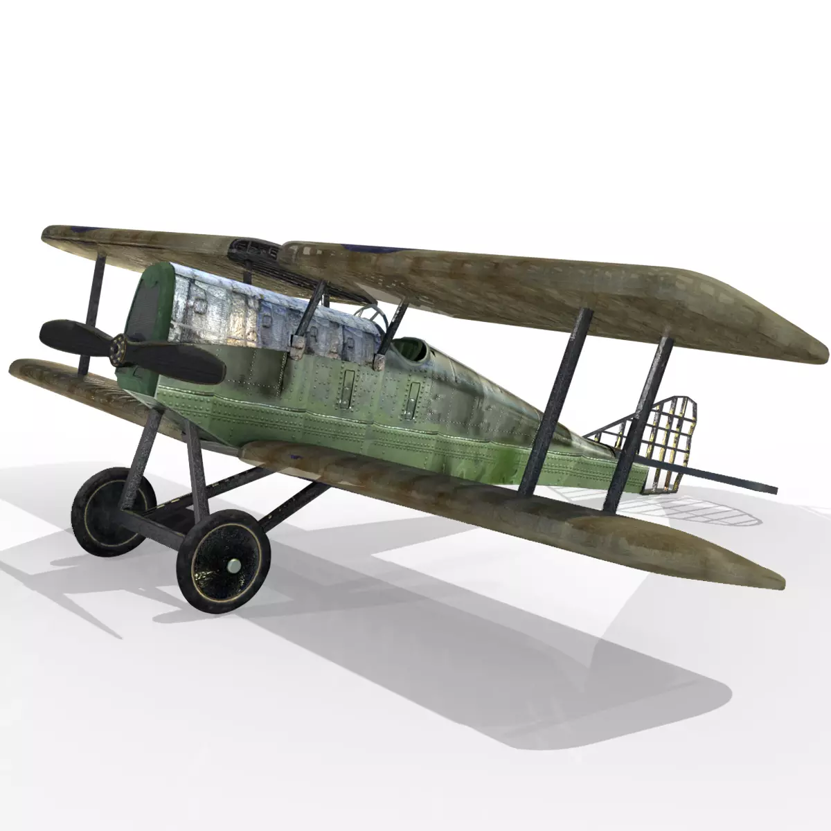 Old airplane 3D model_0