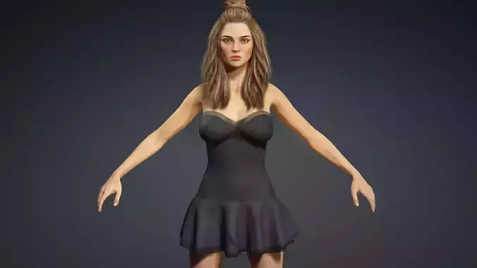 Sexy Character - Fully Rigged 3D model
