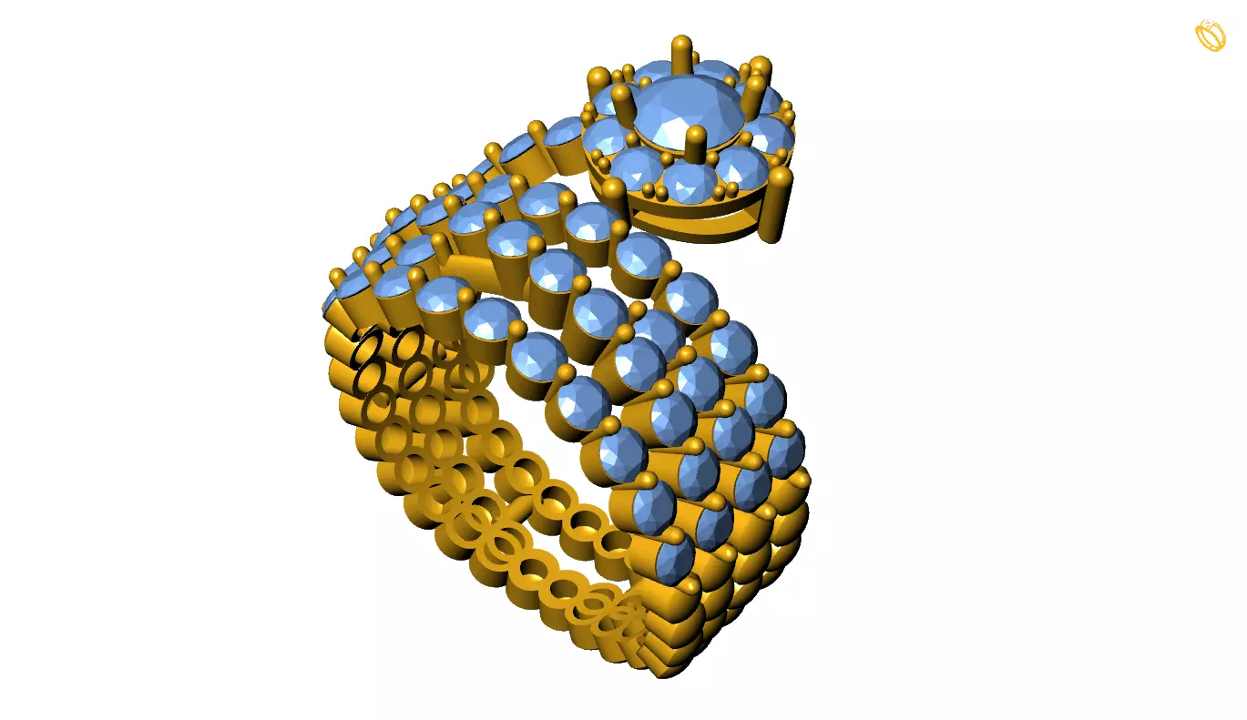 Diamond Ring 3D print model_0