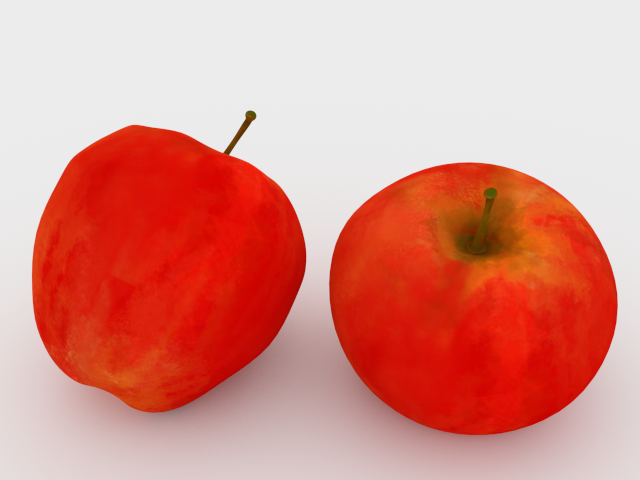 Apples two 3D model_1