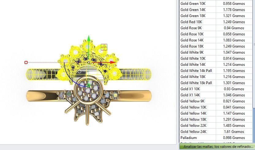 Conjunto de anillos para dama-mujer -v- 3D print model_7
