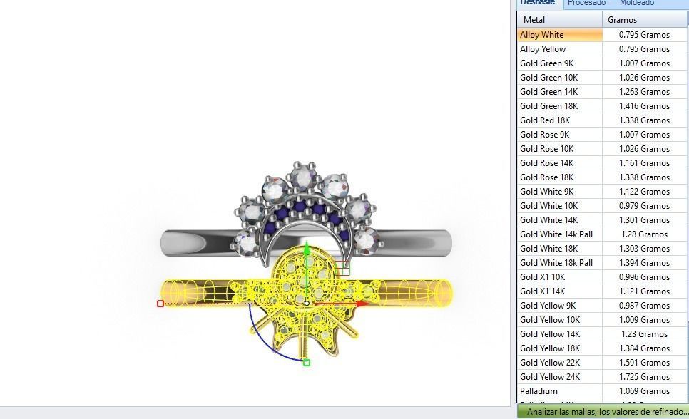 Conjunto de anillos para dama-mujer -v- 3D print model_8