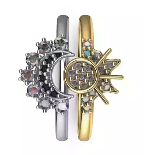  Conjunto de anillos para dama-mujer -v- 3D print model