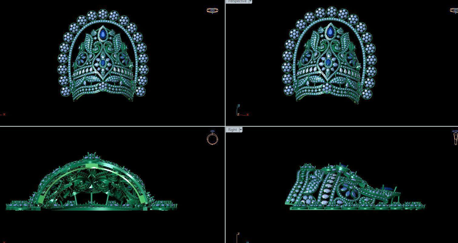 lord krishana taj  mukut 3D print model_1