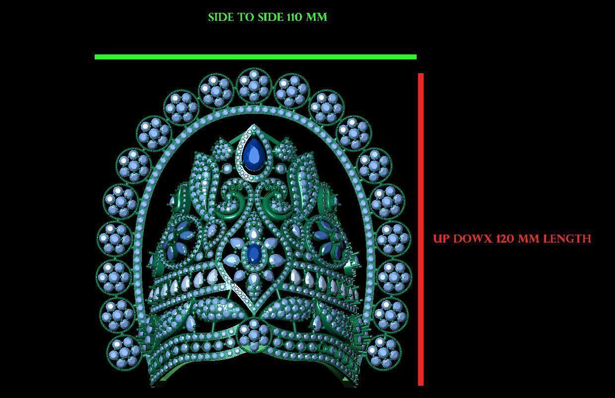 lord krishana taj  mukut 3D print model_3