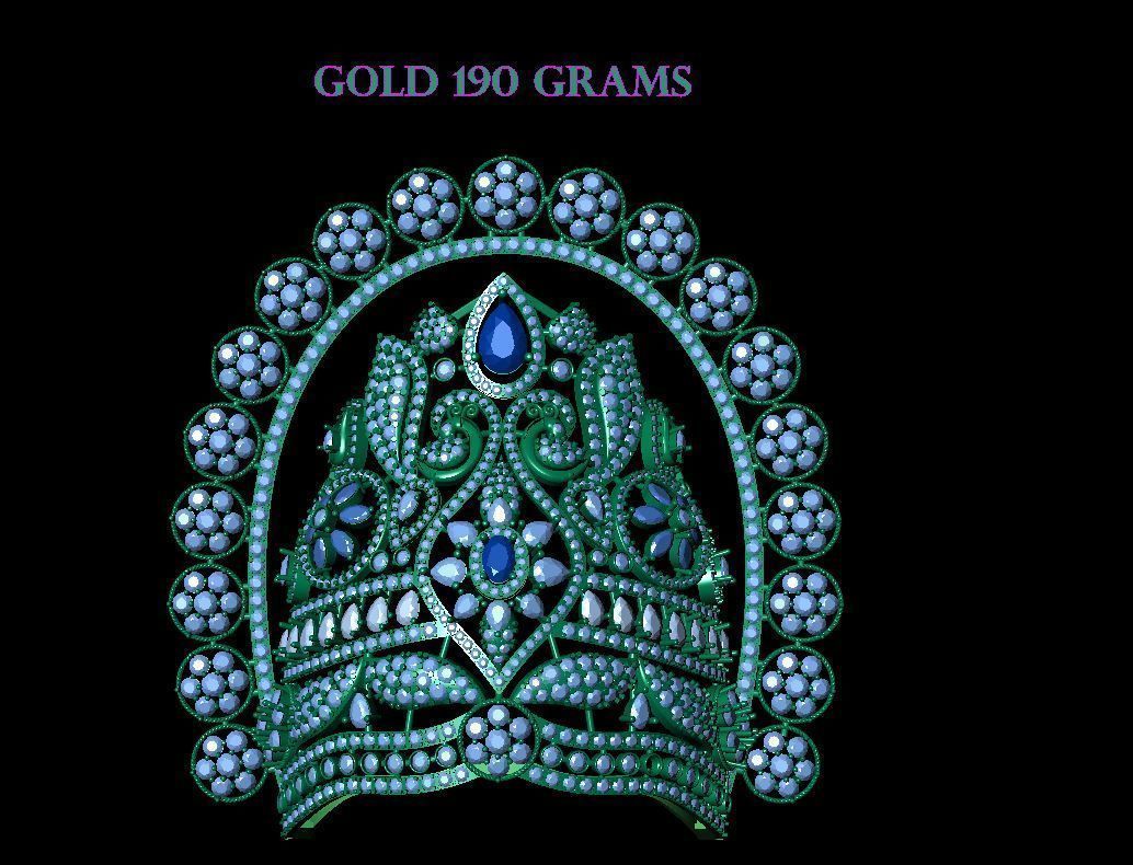 lord krishana taj  mukut 3D print model_2