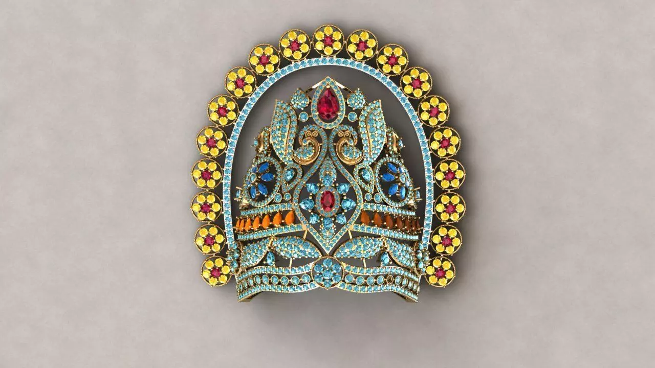 lord krishana taj  mukut 3D print model_0