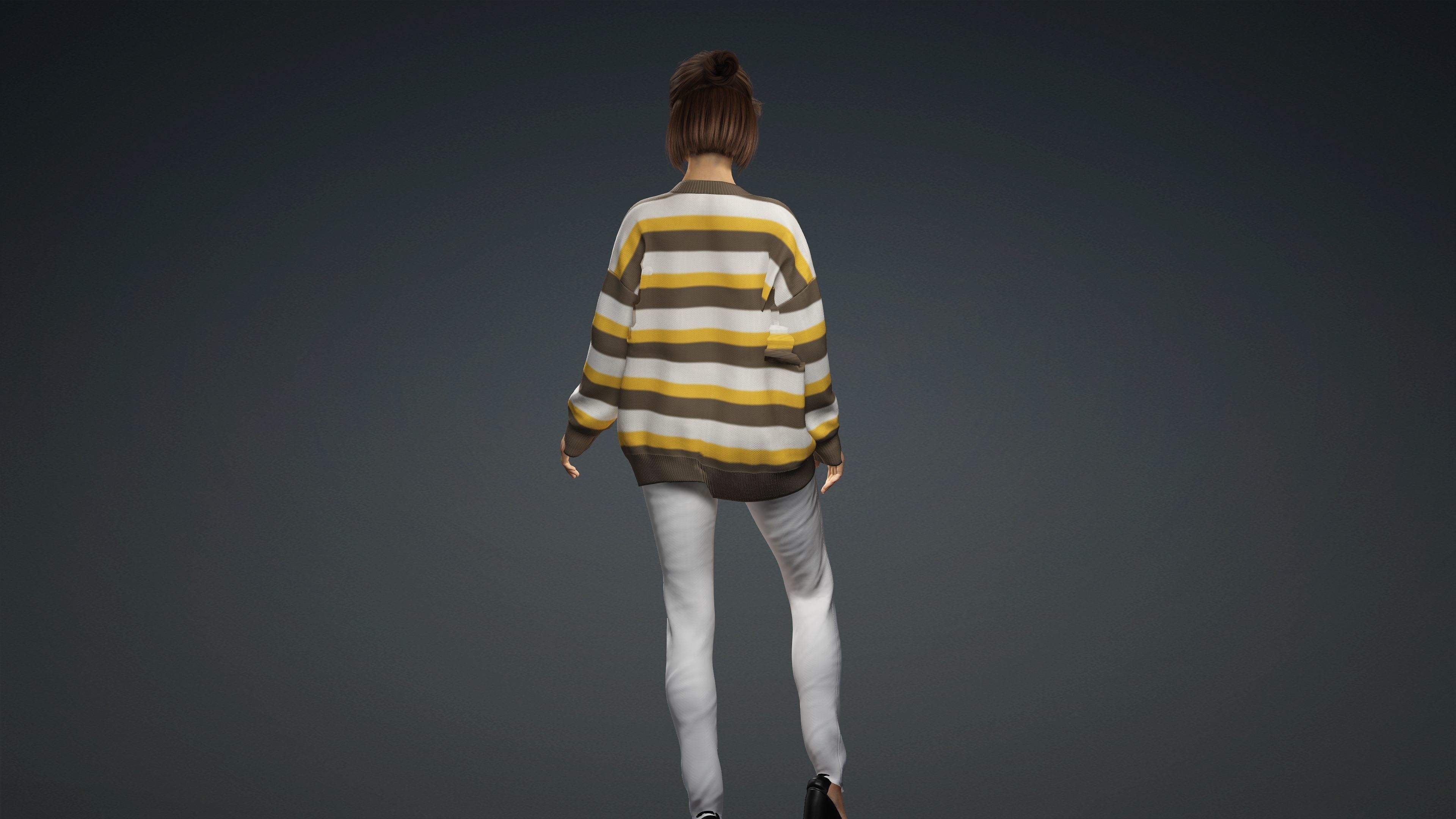 Sexy Character - Fully Rigged 3D model Low-poly 3D model_6