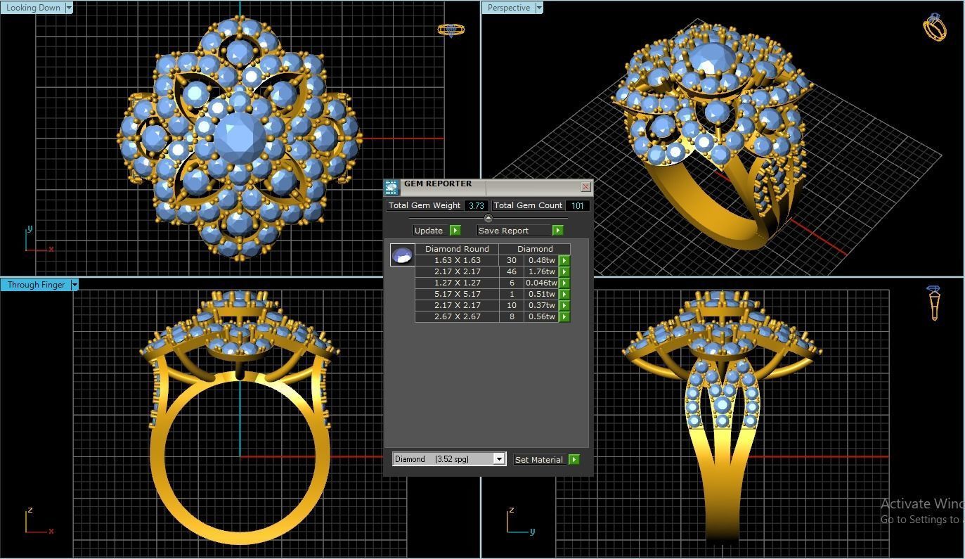 Women Ring 3D print model_1