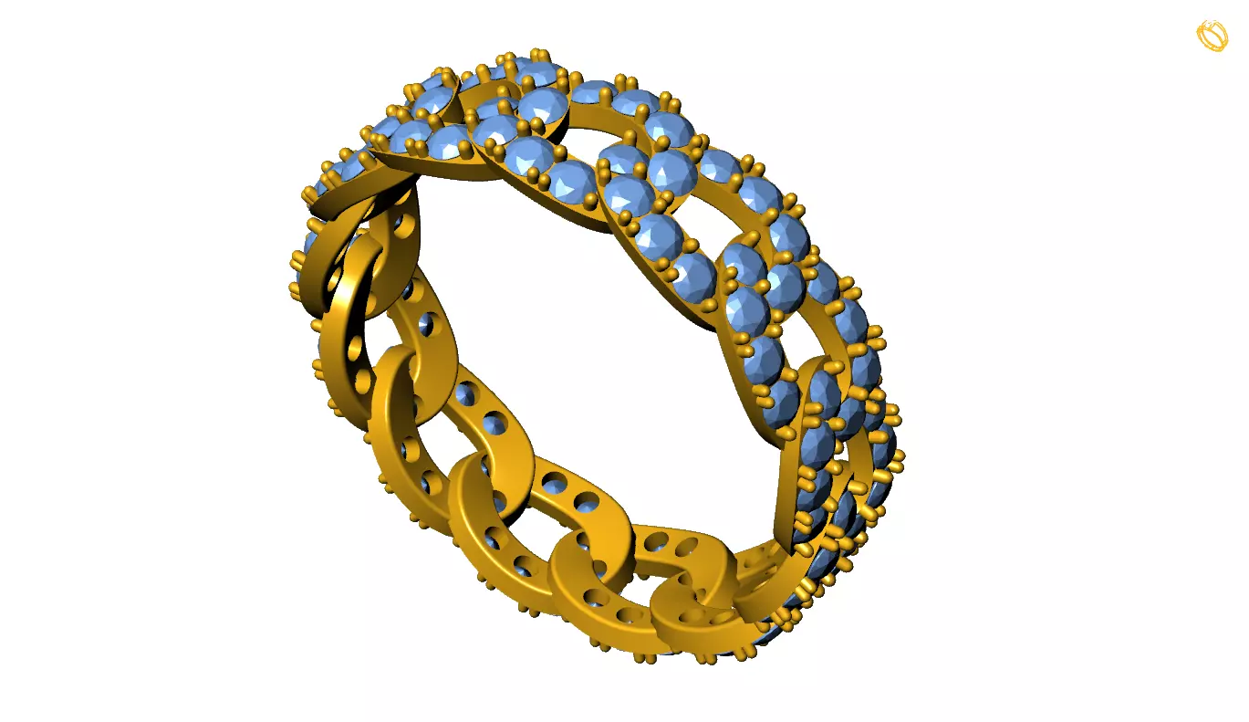 Diamond Ring 3D print model_0