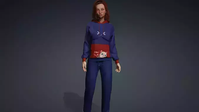 Sexy Character - Fully Rigged 3D model