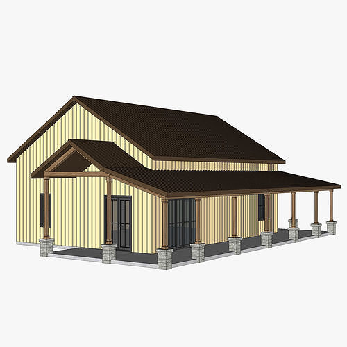 Barndominium House 97 -Archimple LLC 3D model