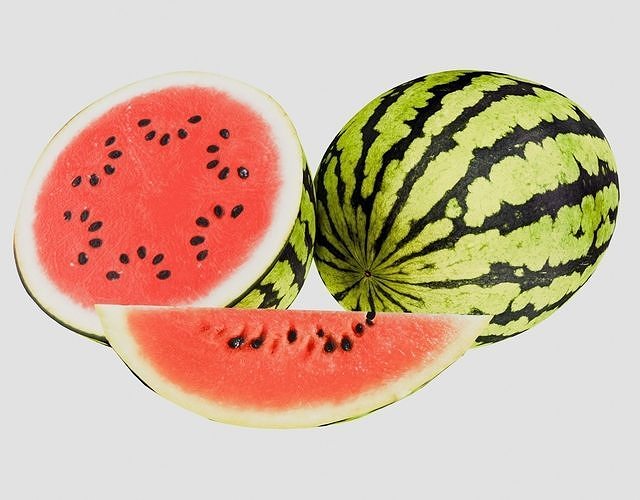 Watermelon Low-Poly Model Low-poly 3D model