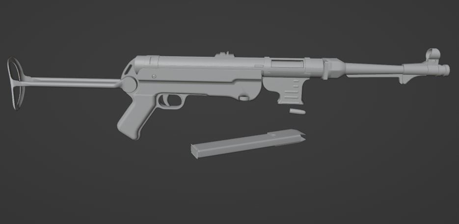 Submachine Gun 3D model_3