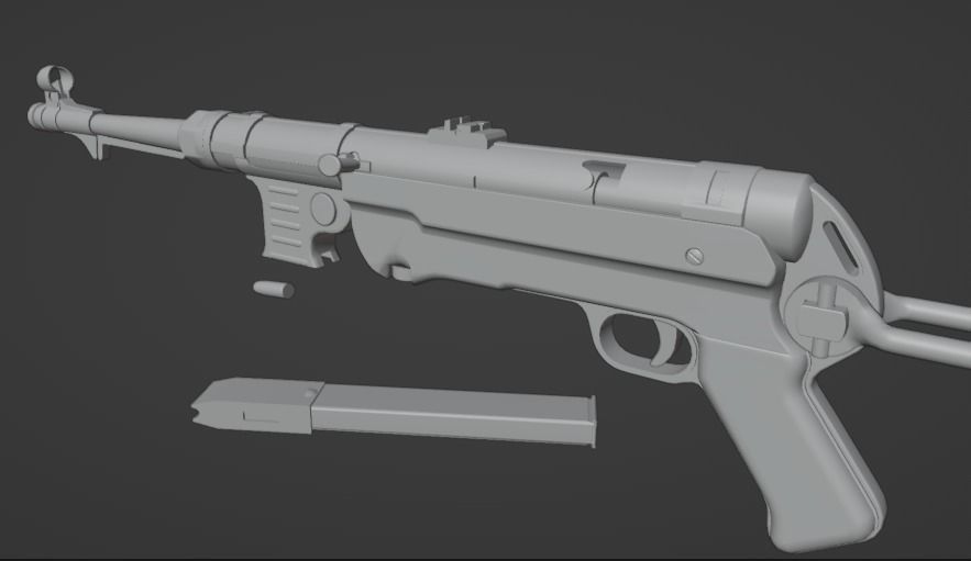 Submachine Gun 3D model_5