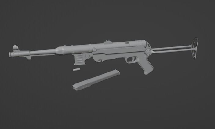 Submachine Gun 3D model_4