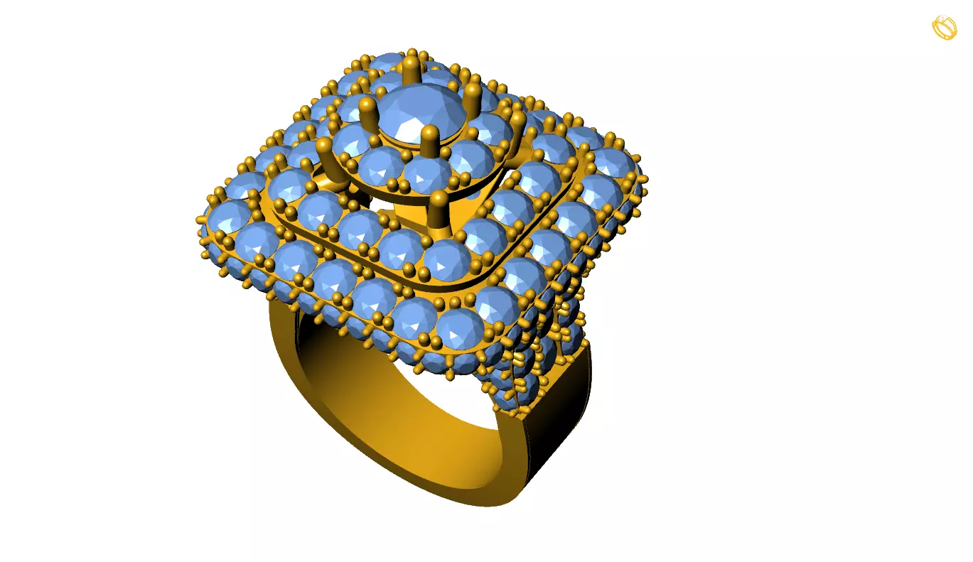 Diamond Ring 3D print model_0